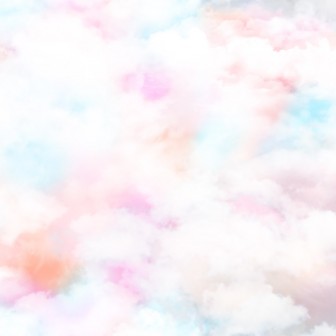 Tapet cu nori colorati in nuante pastelate de roz, albastru si portocaliu.