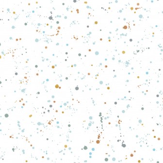 Tapet cu model de stropi de vopsea in nuante de mint, auriu si gri.