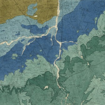 Tapet cu harta veche din Anglia, Oxford Clay