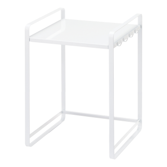 Raft de bucătărie extensibil alb, cu electrocasnice