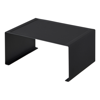 Raft stivuibil negru pentru bucătărie, ideal pentru organizarea condimentelor și a ustensilelor