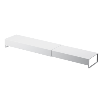 Poliță extensibilă albă pentru bucătărie