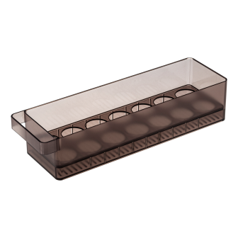 Tavă frigider pentru ouă neagră, organizare frigider