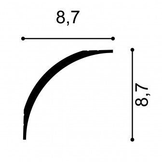 Cornisa decorativa din polimer rigid C16