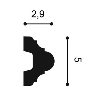 Brau decorativ alb, model P4020