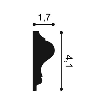 Brau decorativ alb Luxxus P8030 aplicat pe perete