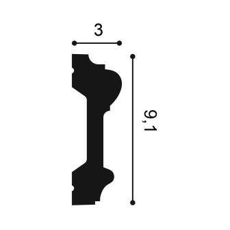 Brau decorativ alb montat pe perete